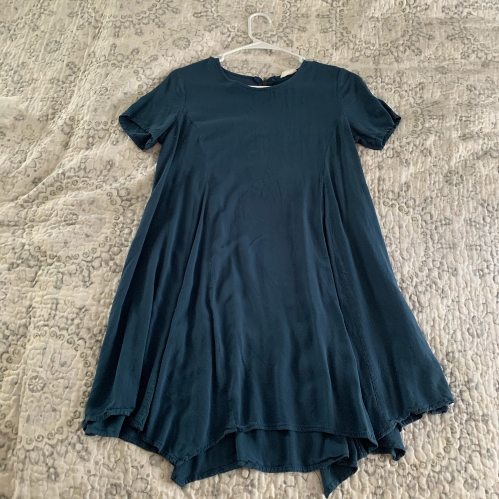 Navy fit and flare dress